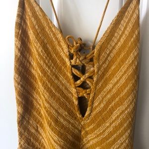 Mustard Striped Maxi Dress